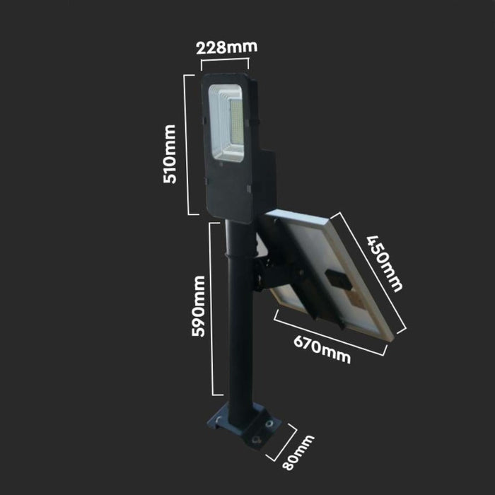 V-TAC 50W LED Solar Street Light 4000K HYBRID