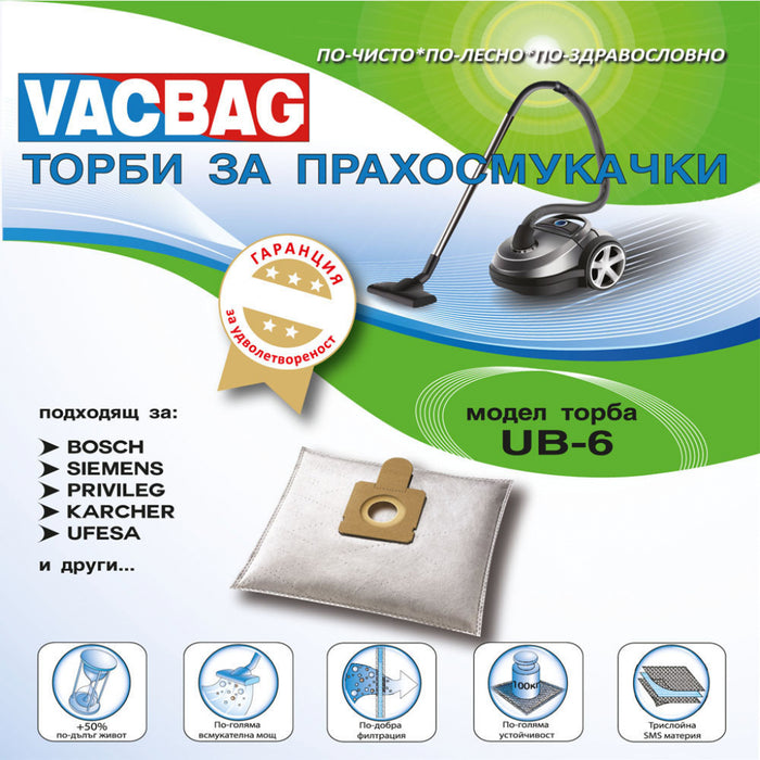 Vacuum cleaner bag VACBAG UB 6