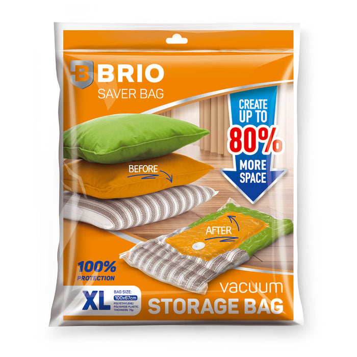 VACUUM BAG XL 100X67 CM BRIO - Продукти за съхранение и организация на дрехи<<<Домашни потреби<<<Кухня<<<Praktiker