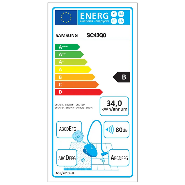 Vacuum cleaner Samsung VCC43Q0V3D/BOL - Стандартни<<<SAMSUNG прахосмукачки<<<SAMSUNG<<<PolyComp&&&Прахосмукачки
