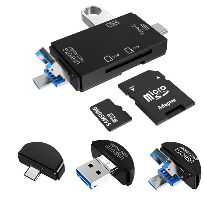 VAKOSS CARD READER 6IN1 USB A / MICRO USB / USB C / SD / MICRO SD / USB TC-R425X