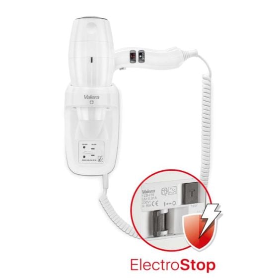 Wall-mounted hair dryer VALERA Silent Jet Protect 2000 Shaver
