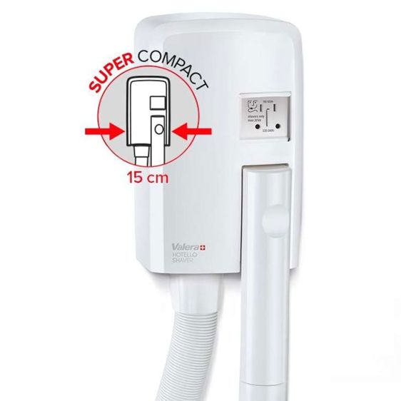 Wall-mounted hair dryer VALERA Hotello Super AC Shaver 832.02/RT