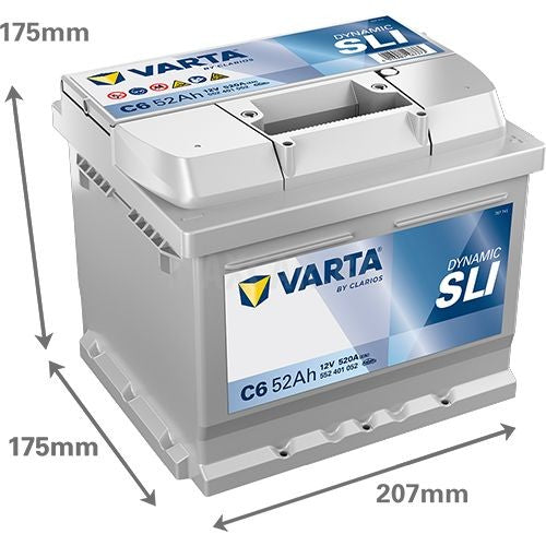 VARTA DYNAMIC SLI 52AH 520A R+