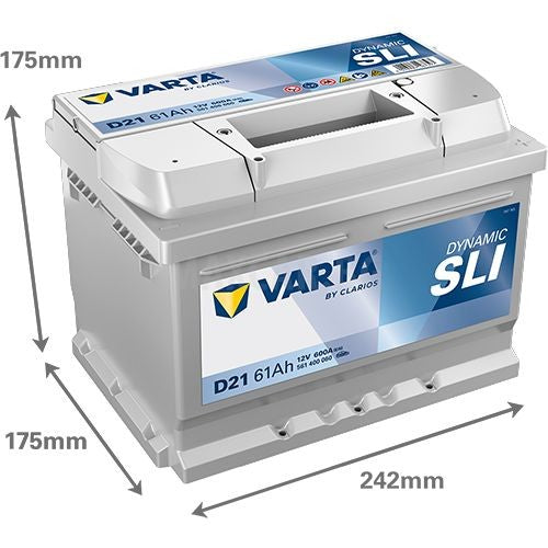 VARTA DYNAMIC SLI 61AH 600A R+