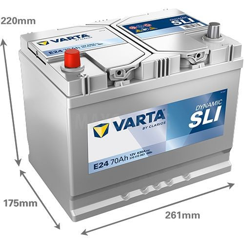 VARTA DYNAMIC SLI 70AH 630A L+ JIS