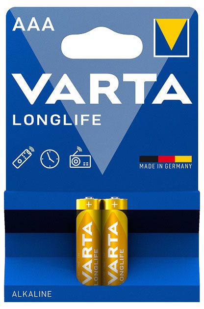 BATTERIES VARTA LONGLIFE EXTRA AAA X2