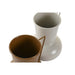 Vase DKD Home Decor 13 x 12.5 x 17 cm Beige Metal Orange Mustard (2 Units) - Декорация и Осветление<<<Дом