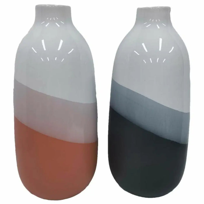 Vase DKD Home Decor 13 x 13 x 29 cm Tricolour Dolomite (2 Units) - Декорация и Осветление<<<Дом