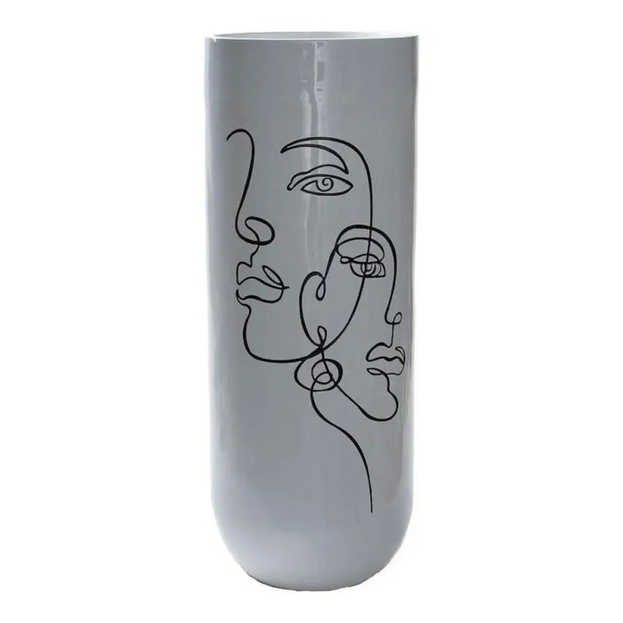 Vase DKD Home Decor Abstract White Resin Modern (35 x 35 x 90 cm) - Декорация и Осветление<<<Дом