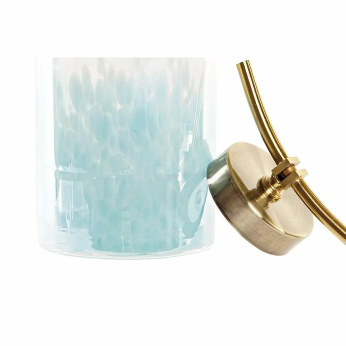 Vase DKD Home Decor Blue Golden Metal Crystal Mediterranean 19 x 15 x 41 cm - Декорация и Осветление<<<Дом