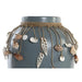 Vase DKD Home Decor Blue White Bamboo Shells 20 x 20 x 26 cm (2 Units) - Декорация и Осветление<<<Дом