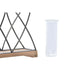 Vase DKD Home Decor Brown Black Transparent Metal Crystal Paolownia wood 36,5 x 11,5 x 23,5 cm - Декорация и