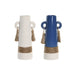 Vase DKD Home Decor Ceramic White Navy Blue (9,5 x 7 x 20 cm) (2 Units) - Декорация и Осветление<<<Дом