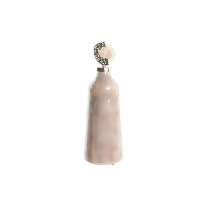 Vase DKD Home Decor Crystal Pink Aluminium Light brown (14 x 14 x 44 cm) - Декорация и Осветление<<<Дом