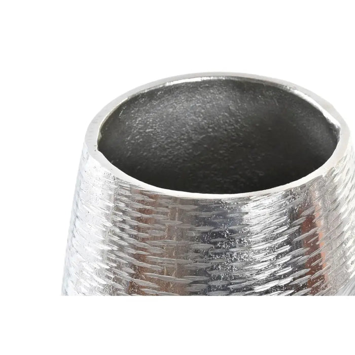 Vase DKD Home Decor Face Silver Aluminium Modern (19 x 19 x 31 cm) - Декорация и Осветление<<<Дом