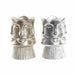 Vase DKD Home Decor Golden Face Champagne Silver Aluminium Modern 12 x 12 x 17 cm (2 Units) - Декорация и