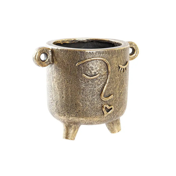 Vase DKD Home Decor Golden Magnesium Modern Face 33 x 23 x 25,5 cm - Декорация и Осветление<<<Дом