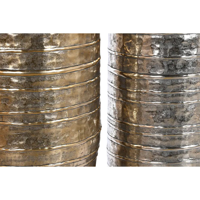 Vase DKD Home Decor Golden Silver Aluminium Modern 31 x 31 x 106 cm - Декорация и Осветление<<<Дом