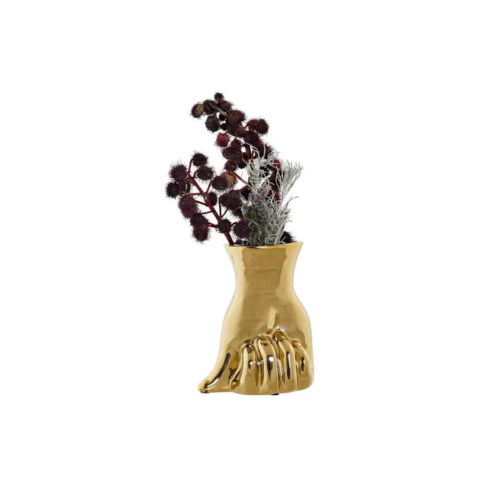 Vase DKD Home Decor Golden Stoneware 17 x 12 x 21 cm (2 Units) - Декорация и Осветление<<<Дом Градина<<<BigBuy&&&Украса