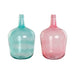 Vase DKD Home Decor Green Pink Tempered Glass 25 x 25 x 40 cm (2 Units) - Декорация и Осветление<<<Дом