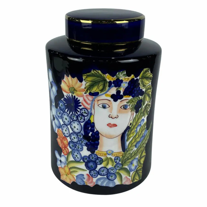 Vase DKD Home Decor Porcelain Black Shabby Chic (21 x 21 x 31 cm) - Декорация и Осветление<<<Дом