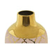 Vase DKD Home Decor Porcelain Pink Golden Oriental (15 x 15 x 41,5 cm) - Декорация и Осветление<<<Дом