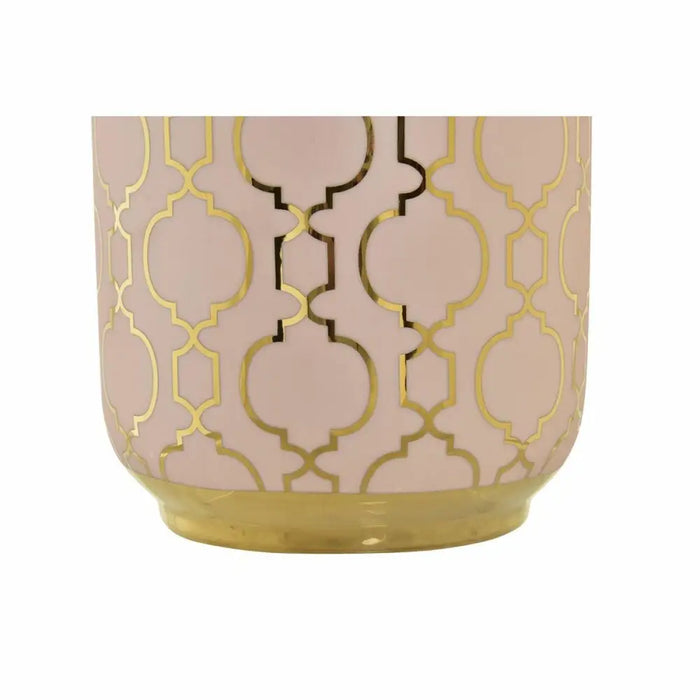 Vase DKD Home Decor Porcelain Pink Golden Oriental (15 x 15 x 41,5 cm) - Декорация и Осветление<<<Дом