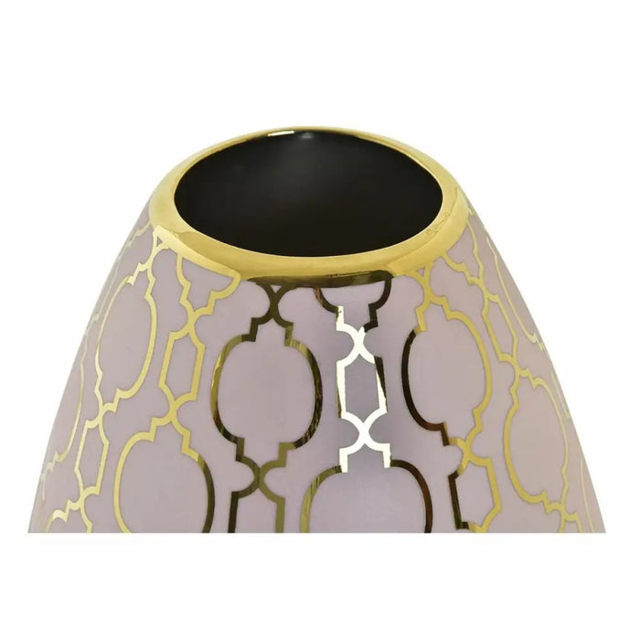 Vase DKD Home Decor Porcelain Pink Golden Oriental (18 x 18 x 24 cm) - Декорация и Осветление<<<Дом