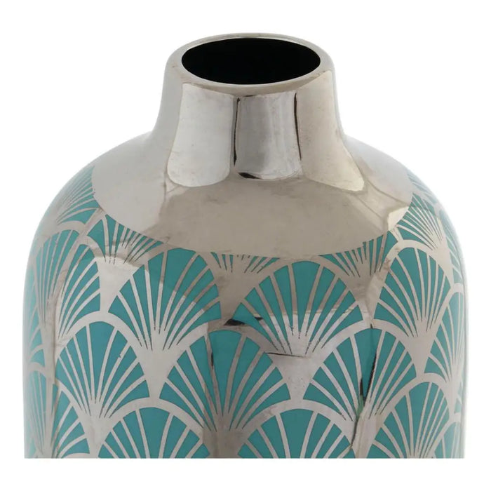 Vase DKD Home Decor Porcelain Turquoise Oriental (15 x 15 x 41.5 cm) - Декорация и Осветление<<<Дом