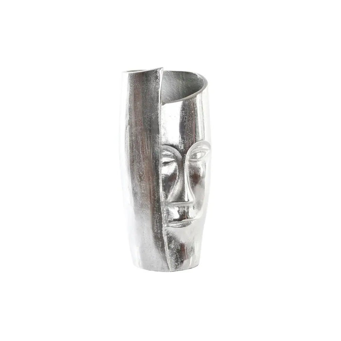 Vase DKD Home Decor Silver Aluminium Modern Face 15 x 13 x 31 cm - Декорация и Осветление<<<Дом