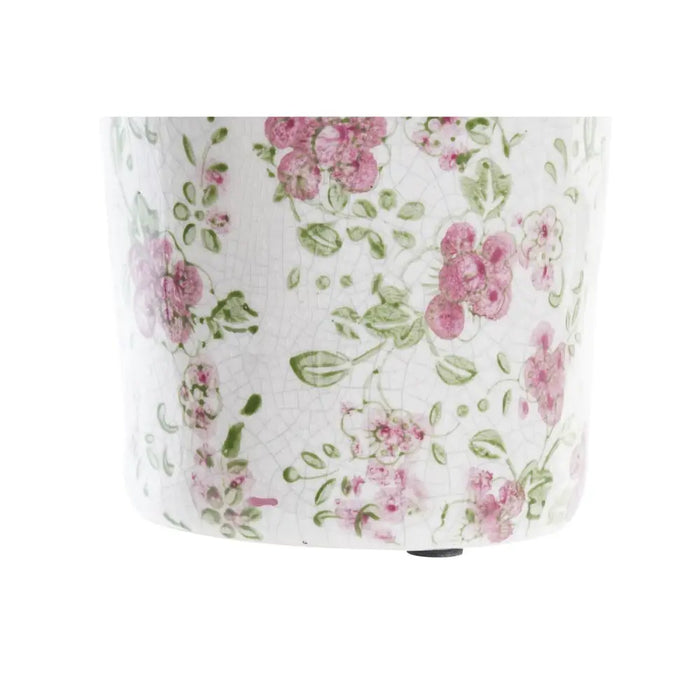 Vase DKD Home Decor White Green Maroon Stoneware Shabby Chic (14 x 14 x 25 cm) - Декорация и Осветление<<<Дом