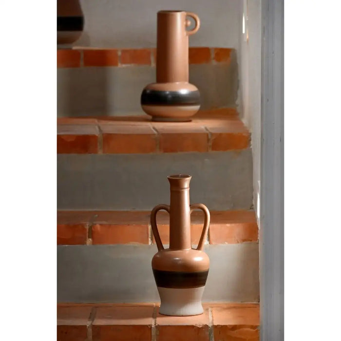 Vase DKD Home Decor White Grey Terracotta Porcelain 12,7 x 12,5 x 30 cm (3 Units) - Декорация и Осветление<<<Дом