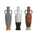Vase DKD Home Decor White Grey Terracotta Porcelain 9,6 x 9 x 28,6 cm 9,6 x 9 x 29 cm (3 Units) - Декорация и