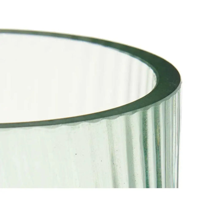 Vase Gift Decor Green Crystal Stripes 9,5 x 16,5 x 9,5 cm 10,5 x 17,5 x 10,5 cm (8 Units) - Декорация и