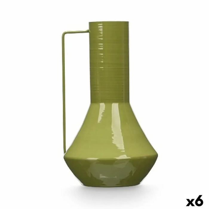Vase Gift Decor Green Iron Conical 17 x 29 x 7 cm (6 Units) - Декорация и Осветление<<<Дом Градина<<<BigBuy&&&Украса за