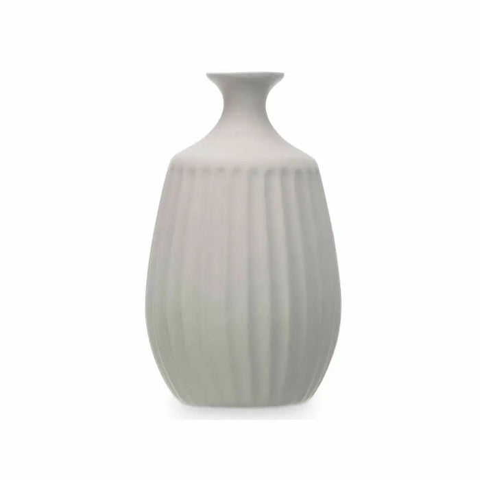 Vase Gift Decor Grey Ceramic Stripes 19 x 31 x 19 cm (4 Units) - Декорация и Осветление<<<Дом Градина<<<BigBuy&&&Украса