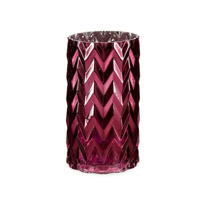 Vase Gift Decor Pink Crystal Ear (of wheat) Engraving 11,3 x 19,5 x 11,3 cm (6 Units) - Декорация и Осветление<<<Дом
