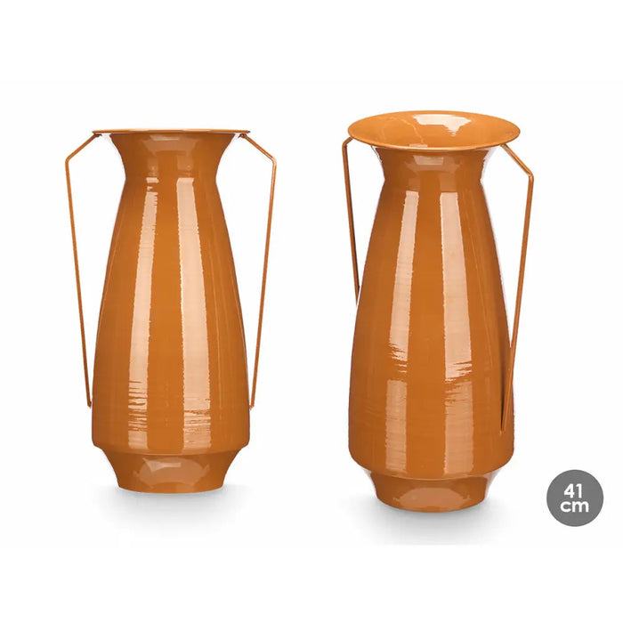 Vase Gift Decor Tile Iron Conical 25,5 x 41,5 x 18,5 cm (4 Units) - Декорация и Осветление<<<Дом