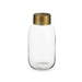 Vase Gift Decor Transparent Golden Glass 11,5 x 24 x 11,5 cm (6 Units) - Декорация и Осветление<<<Дом