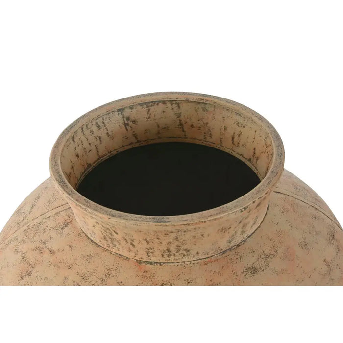 Vase Home ESPRIT Beige Metal 33 x 33 x 37 cm - Декорация и Осветление<<<Дом Градина<<<BigBuy&&&Украса за средата на
