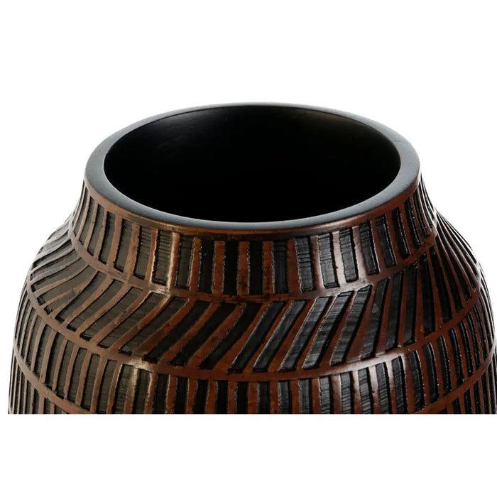 Vase Home ESPRIT Brown Black Resin Colonial 19 x 19 x 21 cm - Декорация и Осветление<<<Дом Градина<<<BigBuy&&&Украса за
