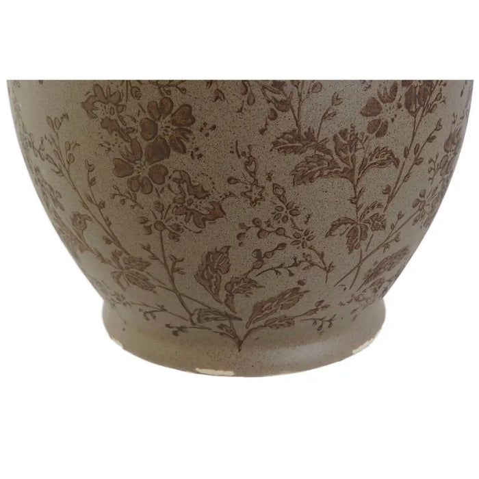 Vase Home ESPRIT Brown Green Stoneware Leaf of a plant 17 x 17 x 22 cm - Декорация и Осветление<<<Дом