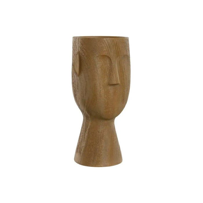Vase Home ESPRIT Brown Resin Face 15 x 15 x 31 cm - Декорация и Осветление<<<Дом Градина<<<BigBuy&&&Украса за средата