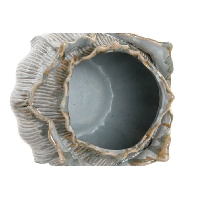 Vase Home ESPRIT Cream Ceramic Leaf of a plant 22 x 22 x 19 cm - Декорация и Осветление<<<Дом Градина<<<BigBuy&&&Украса