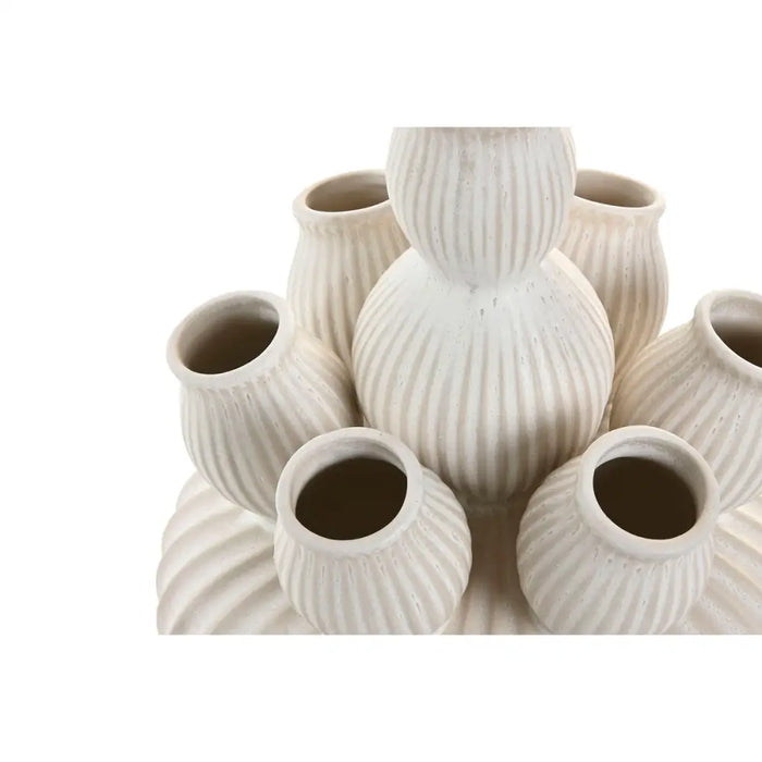 Vase Home ESPRIT Cream Ceramic Mediterranean 28 x 28 x 35 cm - Декорация и Осветление<<<Дом Градина<<<BigBuy&&&Украса