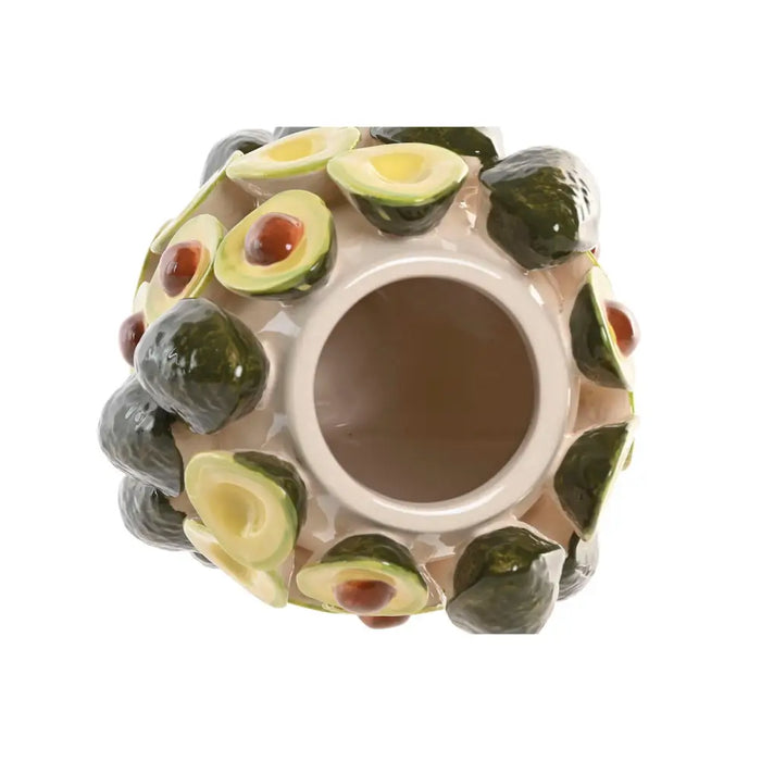 Vase Home ESPRIT Green Ceramic Avocado Tropical 20 x 20 x 26 cm - Украса за средата на масата и вази<<<Декорация и