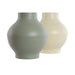 Vase Home ESPRIT Green Cream Metal 20 x 20 x 34,5 cm (2 Units) - Декорация и Осветление<<<Дом Градина<<<BigBuy&&&Украса