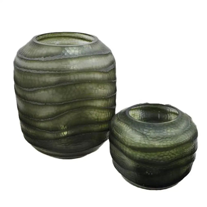 Vase Home ESPRIT Green Crystal Modern 27 x 27 x 33 cm - Декорация и Осветление<<<Дом Градина<<<BigBuy&&&Украса за