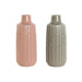 Vase Home ESPRIT Pink Light grey Porcelain 16 x 16 x 38 cm (2 Units) - Украса за средата на масата и вази<<<Декорация и